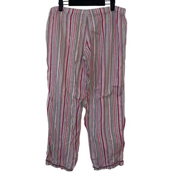 Victoria's Secret Other - Women's Victoria’s Secret Striped Pajama Pants with Pockets Pink and Gray Size M